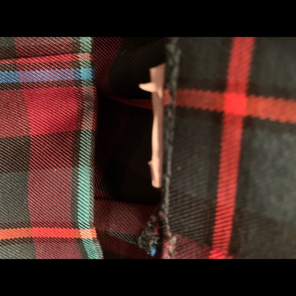 Zara plaid wide leg trousers with bottom cuff Sz. M - Picture 11 of 12